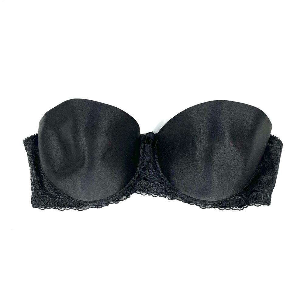 Avon Black Floral Lace Strapless Bra